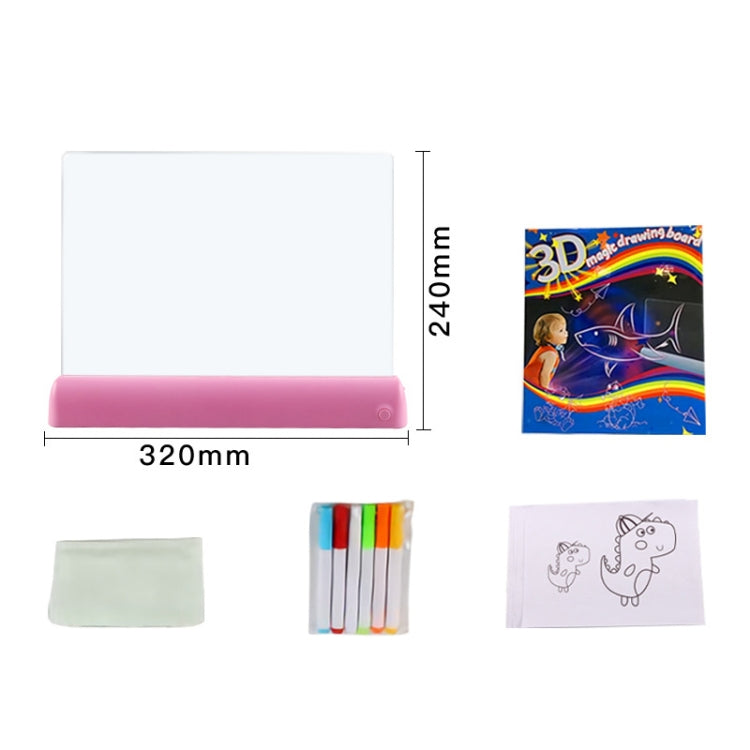 3D Painting Fluorescent Plate LED Shining Puzzle Children Graffiti Panel Handwritten Message Board(White) - free shipping - PMC TechLife - Order now!
