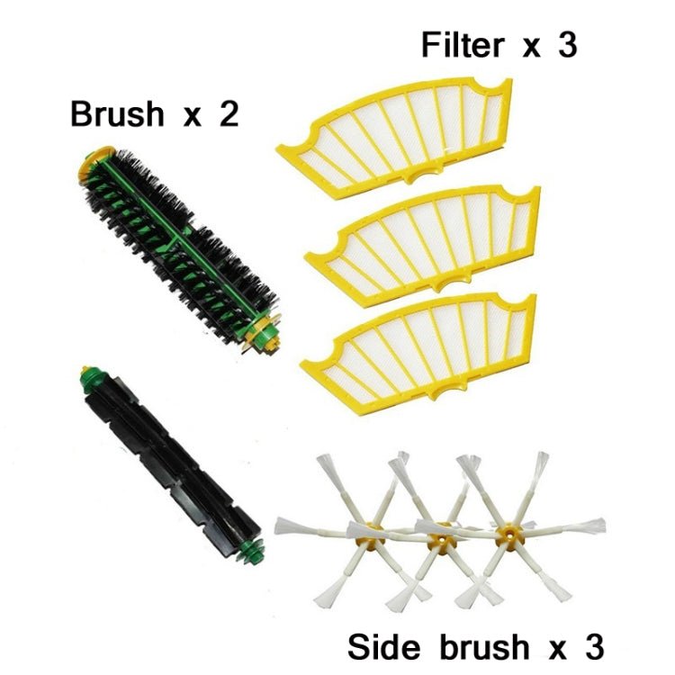 8 PCS / Set Sweeper Rolling Brush + Side Brush + Filter + Brush For iRobot Roomba 500 Series(Carton Packaging) - For iRobot Accessories by PMC Jewellery | Online Shopping South Africa | PMC Jewellery | Buy Now Pay Later Mobicred