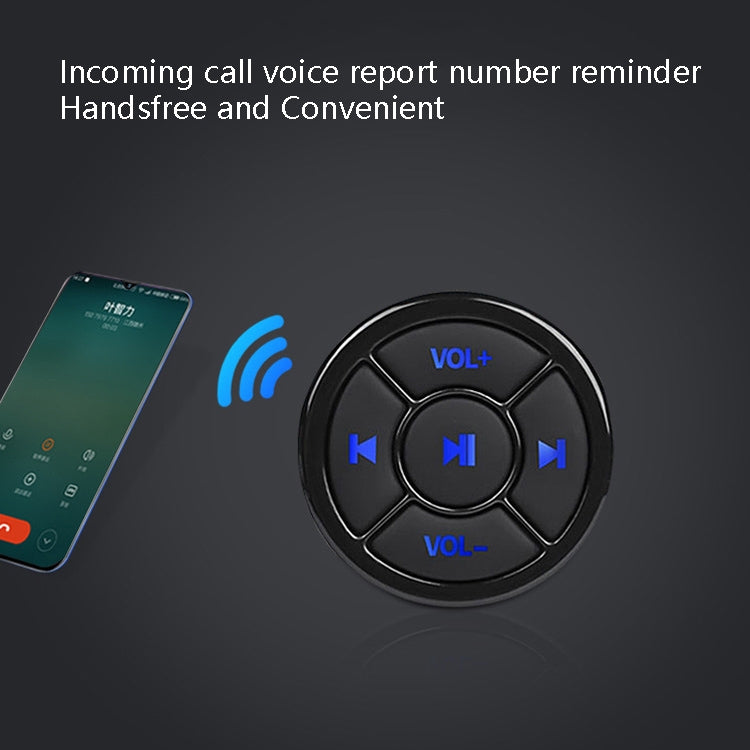 Car Mobile Phone Remote Control Bluetooth Wireless Multimedia Button Remote Control Music Playback Selfie, Colour: Silver With Buckle - free shipping - PMC TechLife - Order now!