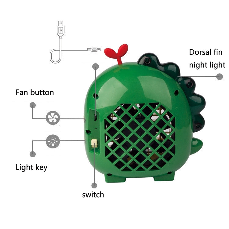 A9 Desktop Dinosaur Fan USB Mini Large Wind Fan(Green) - Electric Fans by PMC Jewellery | Online Shopping South Africa | PMC Jewellery | Buy Now Pay Later Mobicred