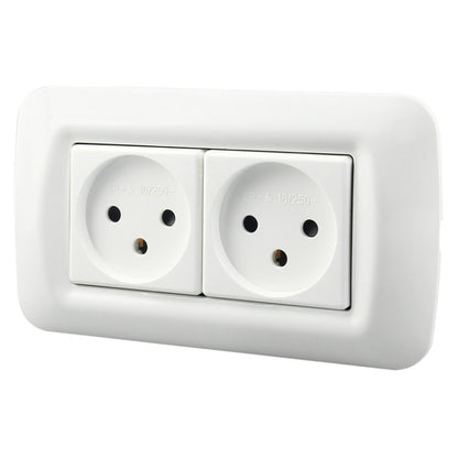 PC Panel Duplex Israel Three-Hole Wall Power Socket(Y Shape Double Plug) - Extension Socket by PMC Jewellery | Online Shopping South Africa | PMC Jewellery | Buy Now Pay Later Mobicred