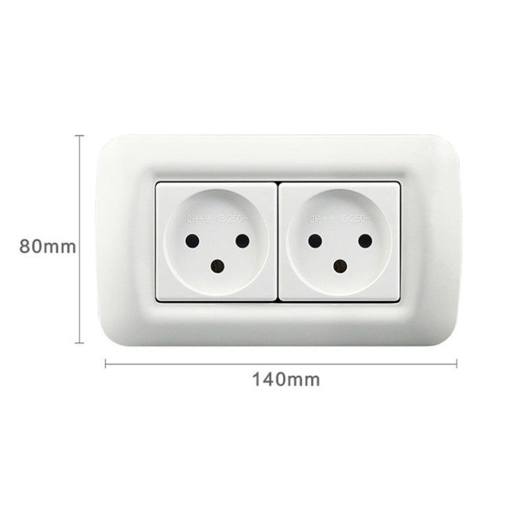 PC Panel Duplex Israel Three-Hole Wall Power Socket(Y Shape Double Plug) -  by PMC TechLife | Online Shopping South Africa | PMC TechLife | Buy Now Pay Later Mobicred
