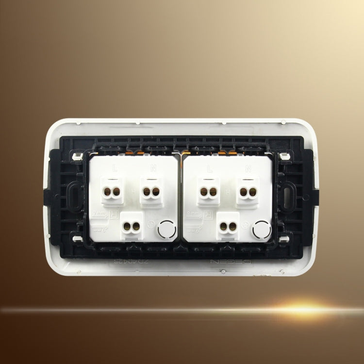 PC Panel Duplex Israel Three-Hole Wall Power Socket(Y Shape Double Plug) - Extension Socket by PMC Jewellery | Online Shopping South Africa | PMC Jewellery | Buy Now Pay Later Mobicred