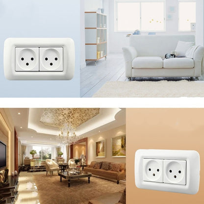 PC Panel Duplex Israel Three-Hole Wall Power Socket(Y Shape Double Plug) - Extension Socket by PMC Jewellery | Online Shopping South Africa | PMC Jewellery | Buy Now Pay Later Mobicred