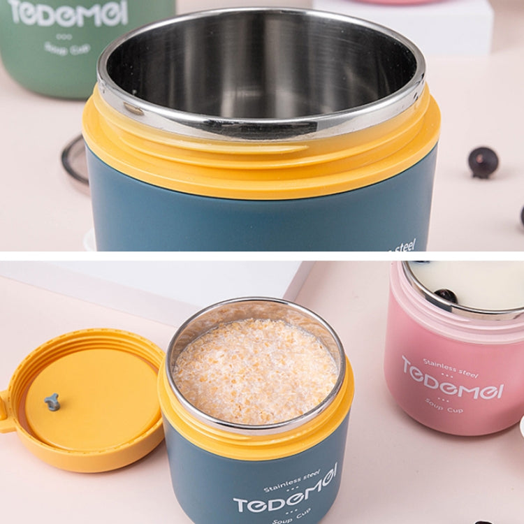 Portable Thermal Insulation Sealed Soup Cup With Lid Breakfast Lunch Box For Office Workers(Pink) - Cutlery Sets by PMC TechLife | Online Shopping South Africa | PMC TechLife