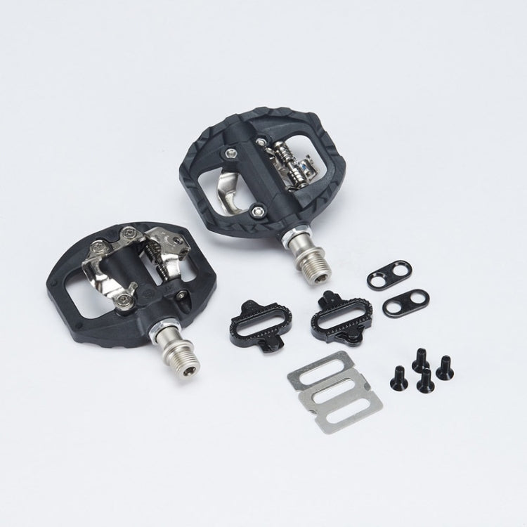 Bicycle Self-Locking Pedals Mountain Bike Locks Flat Pedals Dual-Purpose SPD Lock Pedals(Black) - Pedals by PMc TechLife | Online Shopping South Africa | PMc TechLife | Buy Now Pay Later Mobicred