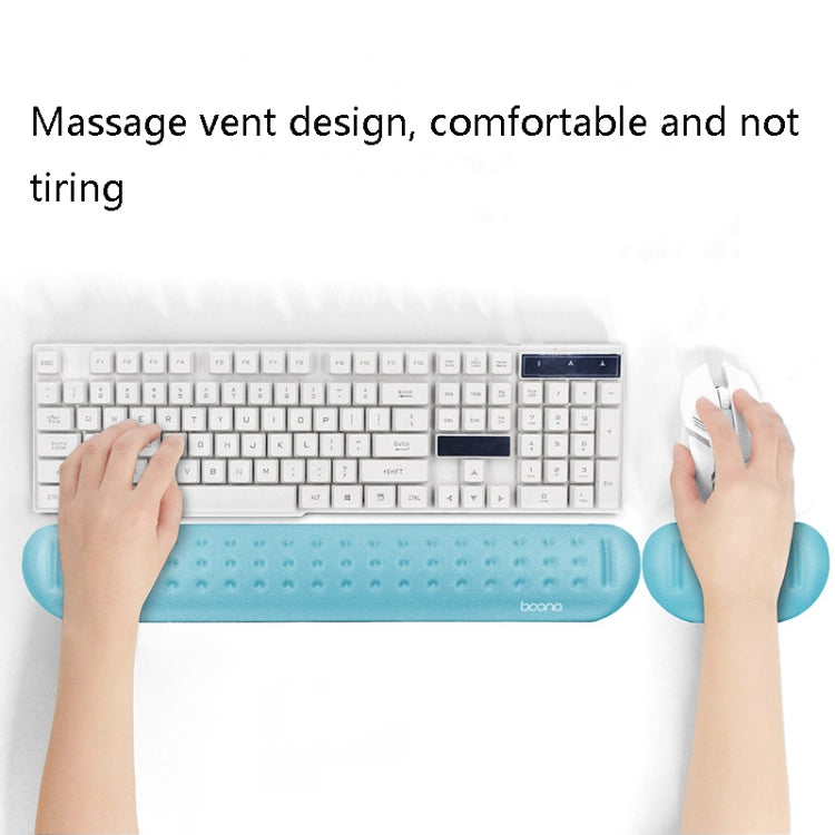 Baona Silicone Memory Cotton Wrist Pad Massage Hole Keyboard Mouse Pad, Style: Medium Keyboard Rest (Gray) - Mouse Pads by Baona | Online Shopping South Africa | PMC TechLife | Buy Now Pay Later Mobicred