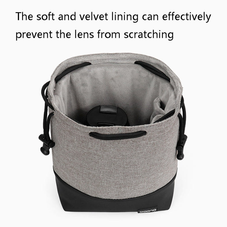 Baona Waterproof Micro SLR Camera Bag Protective Cover Drawstring Pouch Bag, Color: Large Gray - Soft Bag by Baona | Online Shopping South Africa | PMC TechLife | Buy Now Pay Later Mobicred