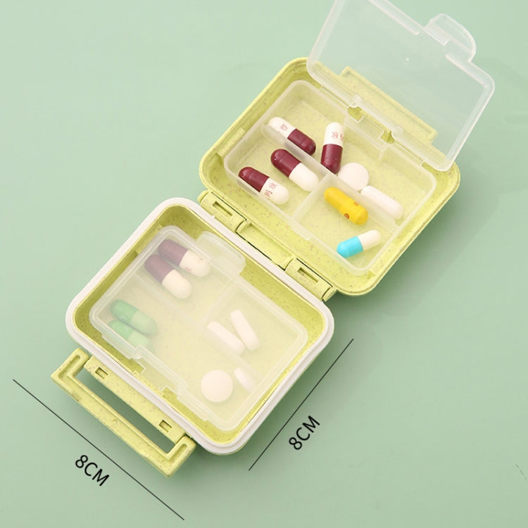 JS0018 Wheat Portable Sealed Pill Box with 6 Compartments For Pill Health Care Box(Solid Orange) - free shipping - PMC TechLife - Order now!