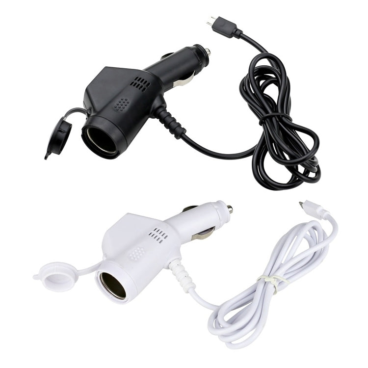 2 PCS Car 3 In 1 Charger With Cigarette Lighter Dual USB Interface With USB Mobile Phone Charging Cable(White) - Cigar Socket by PMC Jewellery | Online Shopping South Africa | PMC Jewellery | Buy Now Pay Later Mobicred