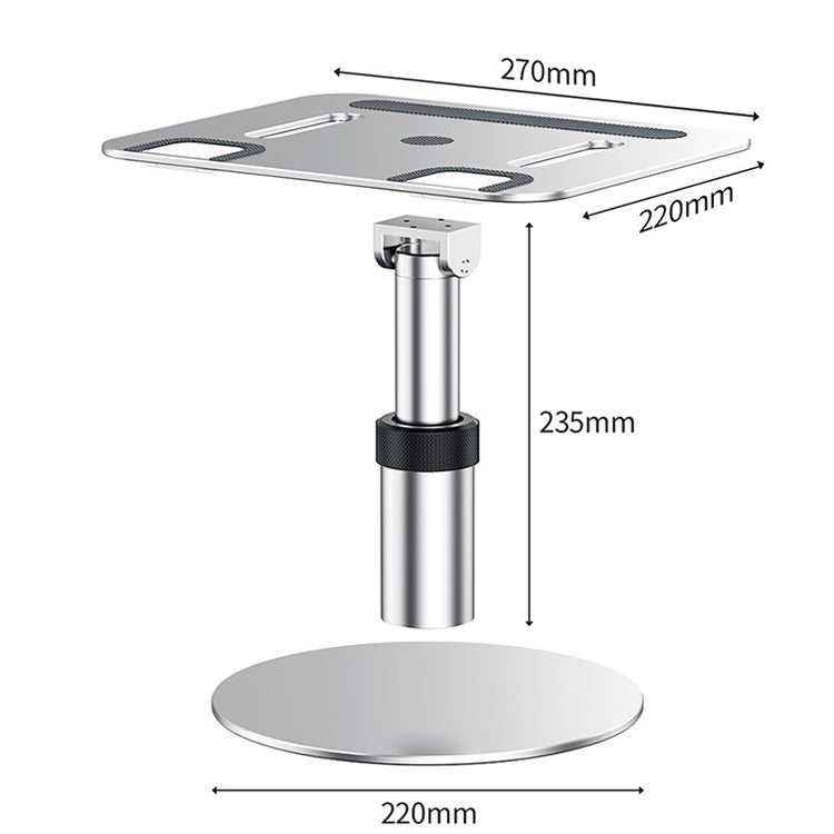 Oatsbasf 03597 Aluminum Alloy Notebook Heightening Bracket Notebook Computer Lifting Heat Dissipation Bracket Mobile Folding Table,Style: Elite Version-Gray - free shipping - PMC Jewellery - Order now!