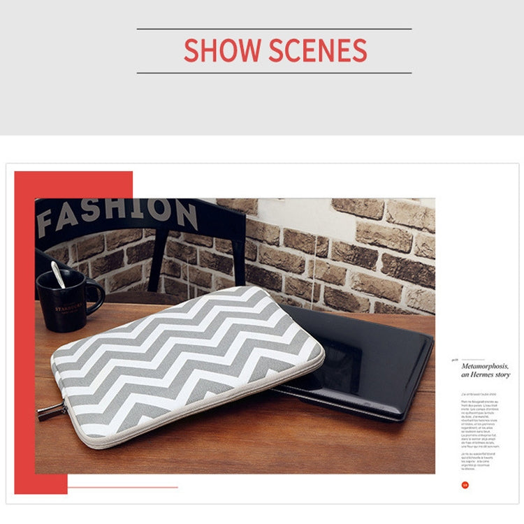 LiSEN LS-525 Wavy Pattern Notebook Liner Bag, Size: 12 inches(Black) - free shipping - PMC Jewellery - Order now!