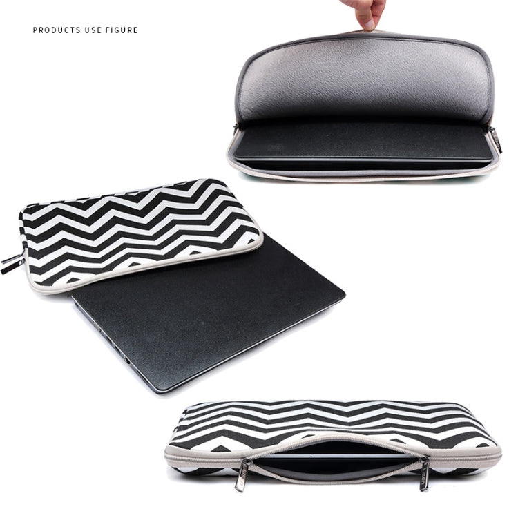 LiSEN LS-525 Wavy Pattern Notebook Liner Bag, Size: 13 inches(Black) - free shipping - PMC Jewellery - Order now!