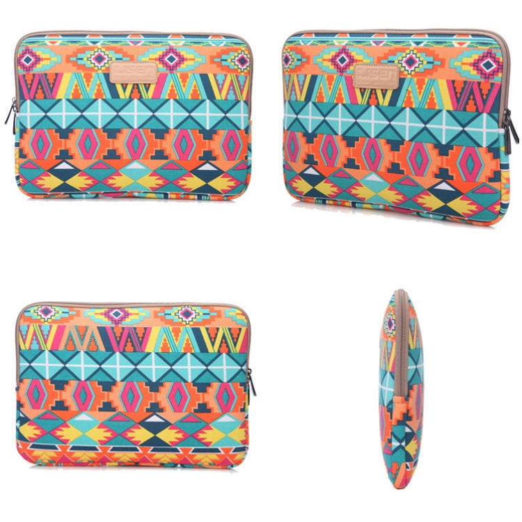 LiSEN LS-518 Lingge Pattern Laptop Computer Liner Bags, Size: 11.6 inch(Orange Pattern Geometry) - free shipping - PMC TechLife - Order now!