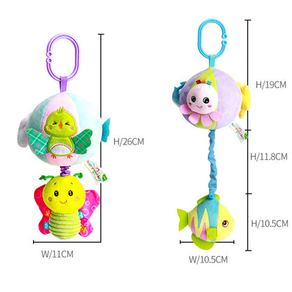 Three-dimensional Animal Baby Music Pull Bell Cloth Ball Bed Hanging Toy Baby Comfort Plush Bed Bell( Ocean Series 2A) - Baby Toys by PMC Jewellery | Online Shopping South Africa | PMC Jewellery | Buy Now Pay Later Mobicred