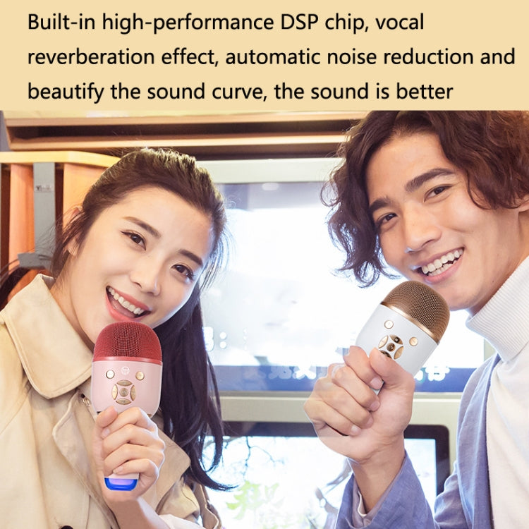 K58 Home Bluetooth Wireless Microphone With Lamp Mobile Phone K Song Children Microphone Audio(White) - Microphone by PMC Jewellery | Online Shopping South Africa | PMC Jewellery | Buy Now Pay Later Mobicred