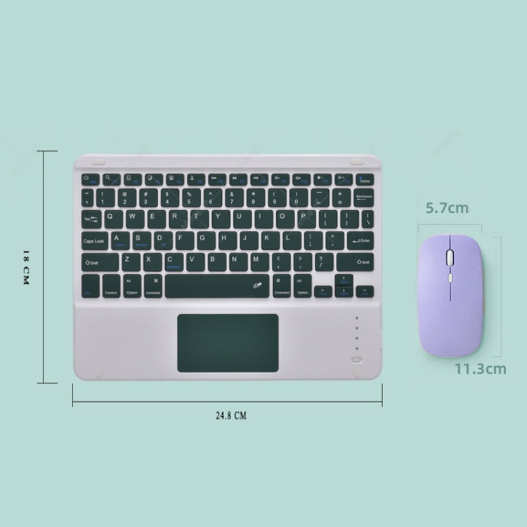871 9.7 Inch Portable Tablet Bluetooth Keyboard With Touchpad + Mouse Set for iPad(White + Mouse) - Universal by PMC TechLife | Online Shopping South Africa | PMC TechLife