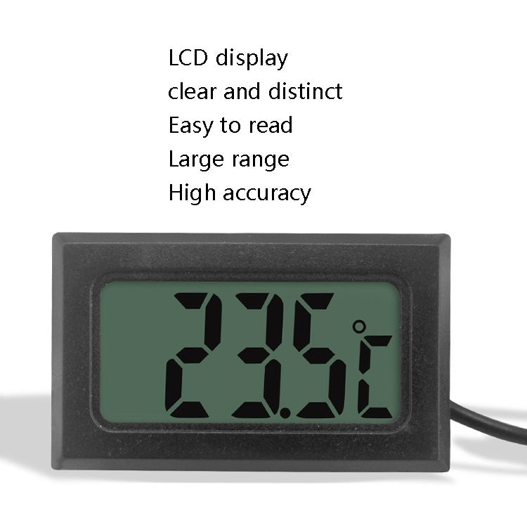 Fish Tank Digital Thermometer Waterproof Probe Electronic Measuring Thermometer, Line Length: 1m (Black) - free shipping - PMC TechLife - Order now!