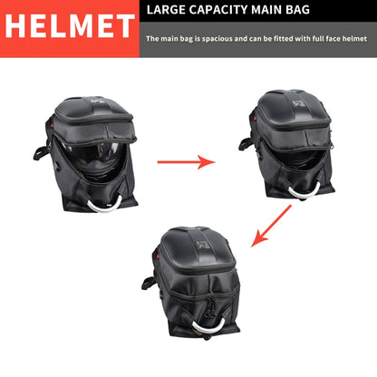 GHOST RACING GR-BB02 Men Motorcycle Riding Backpack Helmet Hard Shell Backpack Locomotive Travel Computer Bag(Black) - Bags & Luggages by GHOST RACING | Online Shopping South Africa | PMC Jewellery | Buy Now Pay Later Mobicred