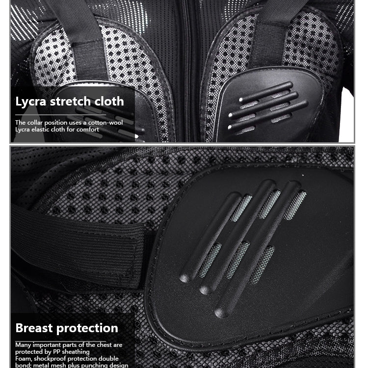 GHOST RACING F060 Motorcycle Armor Suit Riding Protective Gear Chest Protector Elbow Pad Fall Protection Suit, Size: M(Black) - Protective Gear by GHOST RACING | Online Shopping South Africa | PMC TechLife | Buy Now Pay Later Mobicred