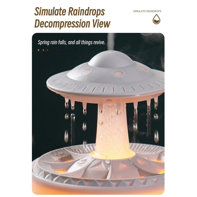 UFO Water Drop Aromatherapy Humidifier Desktop Remote Control Diffuser, Plug: US Plug(Wood Grain) - free shipping - PMC TechLife - Order now!