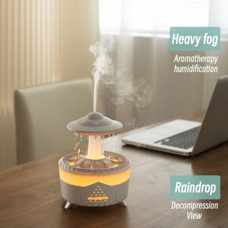 UFO Water Drop Aromatherapy Humidifier Desktop Remote Control Diffuser, Plug: US Plug(White) - free shipping - PMC TechLife - Order now!