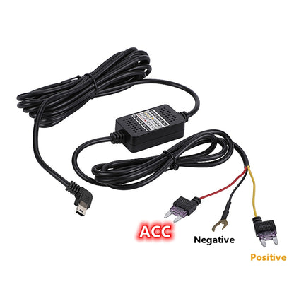 H516 Recording Step-down Line Shrinkage Video Car Charger Line Parking Monitoring Three-Core Power Cord, Model: With Fuse(Micro Straight) - Cables & Connectors by PMC Jewellery | Online Shopping South Africa | PMC Jewellery | Buy Now Pay Later Mobicred