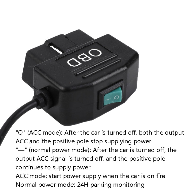 H507 Driving Recorder OBD Step-down Line Car ACC Three-Core Power Cord 12/24V To 5V 3A Low Pressure Protection Line, Specification: Mini Right Elbow - Cables & Connectors by PMC Jewellery | Online Shopping South Africa | PMC Jewellery | Buy Now Pay Later Mobicred