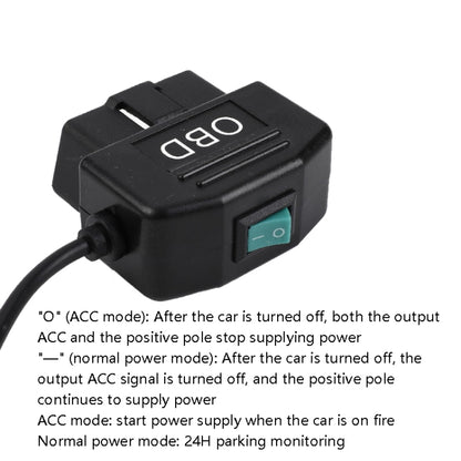 H507 Driving Recorder OBD Step-down Line Car ACC Three-Core Power Cord 12/24V To 5V 3A Low Pressure Protection Line, Specification: Mini Right Elbow - Cables & Connectors by PMC Jewellery | Online Shopping South Africa | PMC Jewellery | Buy Now Pay Later Mobicred