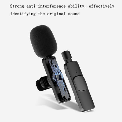 Lavalier Wireless Microphone Mobile Phone Live Video Shooting Small Microphone, Specification: 8 Pin Direct 1 To 1 - Microphone by PMC Jewellery | Online Shopping South Africa | PMC Jewellery | Buy Now Pay Later Mobicred