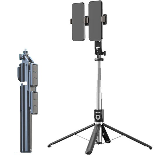 360-Degree Rotating Foldable Bluetooth Selfie Sticks Live Stand, Spec: P220 TK (Double Clip) - Selfie Sticks by PMC Jewellery | Online Shopping South Africa | PMC Jewellery | Buy Now Pay Later Mobicred