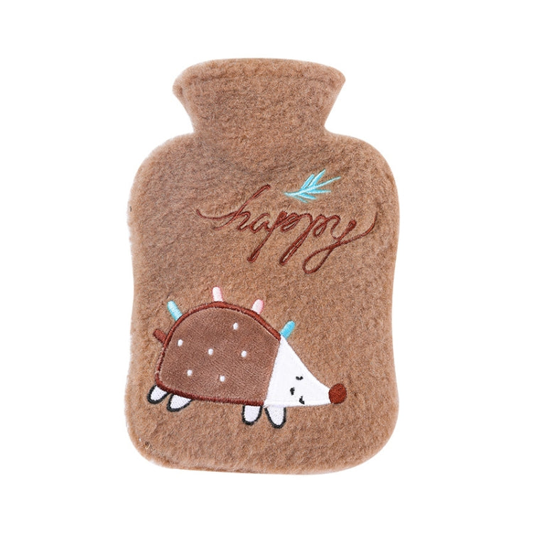 Hot Compress Stomach Hot Water Bottle Flannel Cover Cartoon Hand Warmer(Brown) - Hot Water Bags by PMC Jewellery | Online Shopping South Africa | PMC Jewellery | Buy Now Pay Later Mobicred