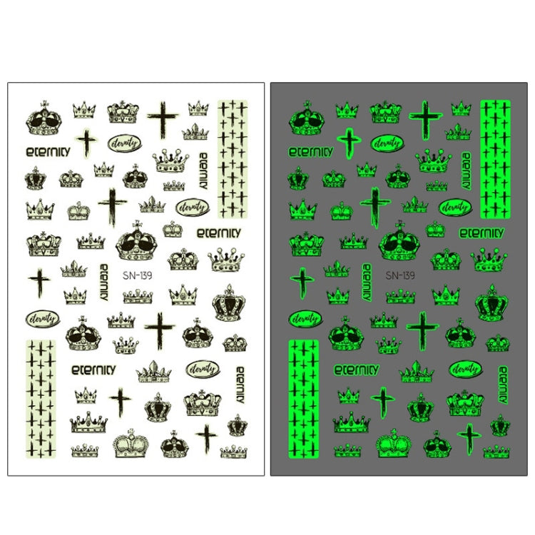 10 PCS Waterproof Sweat Proof Environmental Luminous DIY Nail Stickers(SN-139) - Nail Stickers by PMC Jewellery | Online Shopping South Africa | PMC Jewellery | Buy Now Pay Later Mobicred