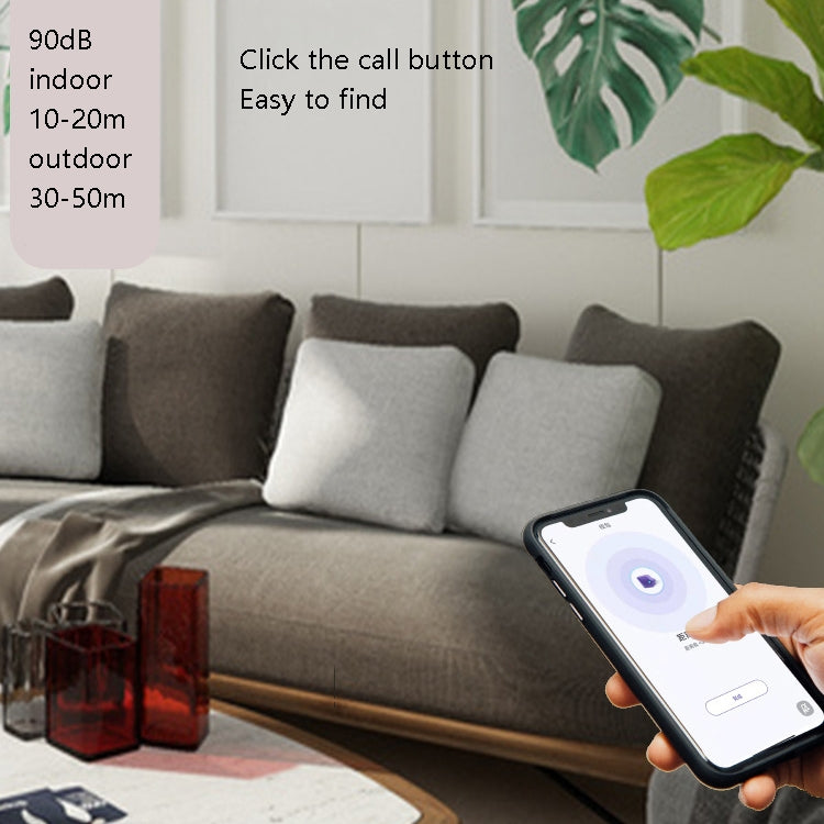 T1 Intelligent Bluetooth 5.0 Locator Bidirectional Alarm Tracker with Keychain(White) - Anti-lost Alarm by PMc TechLife | Online Shopping South Africa | PMc TechLife | Buy Now Pay Later Mobicred