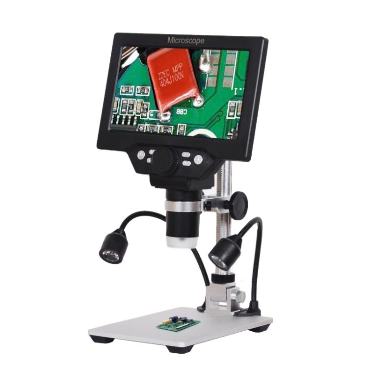 G1200D 7 Inch LCD Screen 1200X Portable Electronic Digital Desktop Stand Microscope(AU Plug With Battery) - free shipping - PMC Jewellery - Order now!