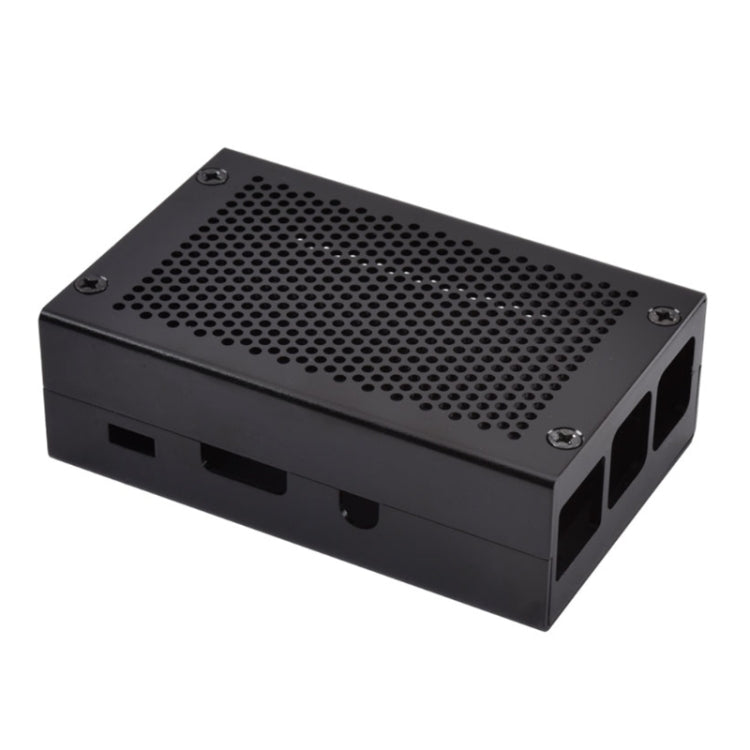 Aluminum Alloy Shell Grid Cooling Box For Raspberry Pi 3 Model B Pi 2/B + Black - Raspberry Pi Accessories by PMC Jewellery | Online Shopping South Africa | PMC Jewellery | Buy Now Pay Later Mobicred