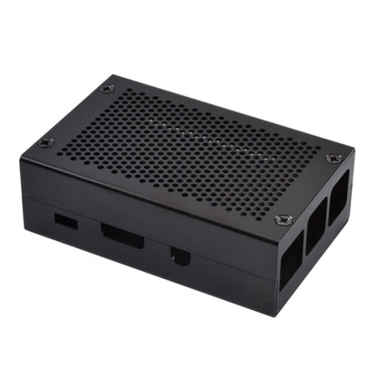 Aluminum Alloy Shell Grid Cooling Box For Raspberry Pi 3 Model B Pi 2/B + Black - Raspberry Pi Accessories by PMC Jewellery | Online Shopping South Africa | PMC Jewellery | Buy Now Pay Later Mobicred