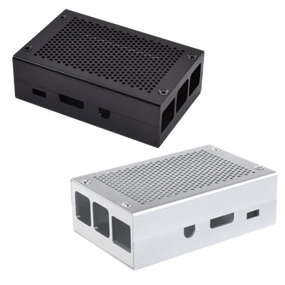 Aluminum Alloy Shell Grid Cooling Box For Raspberry Pi 3 Model B Pi 2/B + Black - Raspberry Pi Accessories by PMC Jewellery | Online Shopping South Africa | PMC Jewellery | Buy Now Pay Later Mobicred