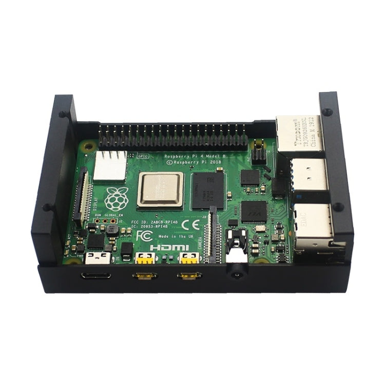 Aluminum Alloy Shell Grid Cooling Box For Raspberry Pi 3 Model B Pi 2/B + Black with Fan - Raspberry Pi Accessories by PMC Jewellery | Online Shopping South Africa | PMC Jewellery | Buy Now Pay Later Mobicred