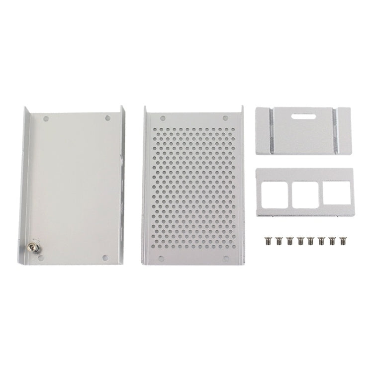 Aluminum Alloy Shell Grid Cooling Box For Raspberry Pi 3 Model B Pi 2/B + Silver - Raspberry Pi Accessories by PMC TechLife | Online Shopping South Africa | PMC TechLife | Buy Now Pay Later Mobicred