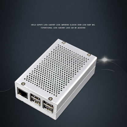 Aluminum Alloy Shell Grid Cooling Box For Raspberry Pi 3 Model B Pi 2/B + Silver - Raspberry Pi Accessories by PMC Jewellery | Online Shopping South Africa | PMC Jewellery | Buy Now Pay Later Mobicred