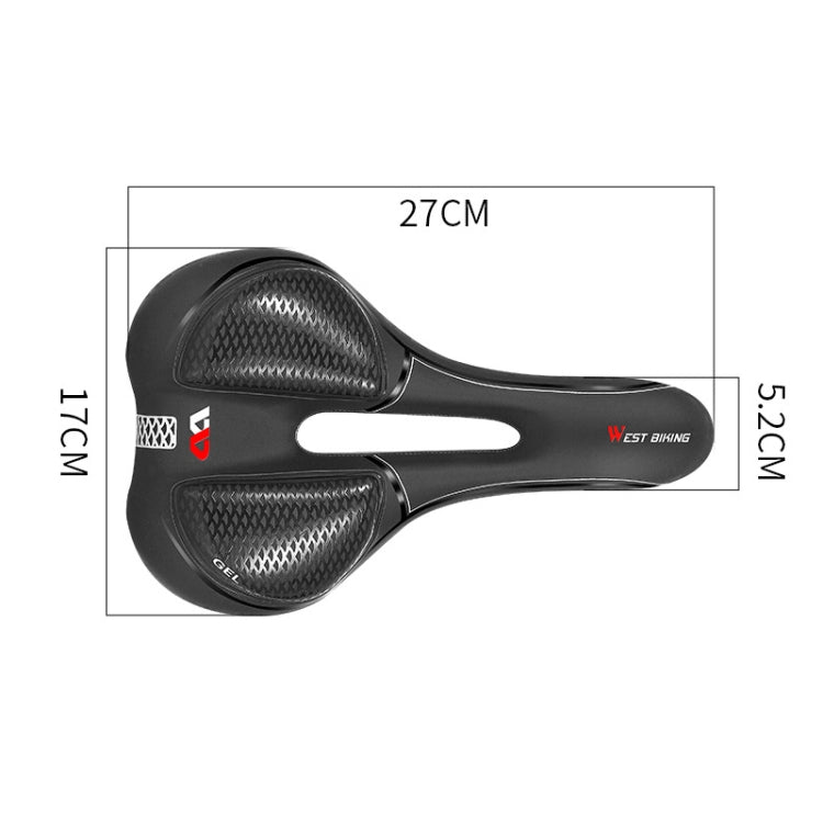 WEST BIKING Bicycle Riding Comfortable Silicone Saddle, Style: Fish Scale (Sponge) - Bicycle Saddle by WEST BIKING | Online Shopping South Africa | PMc TechLife | Buy Now Pay Later Mobicred