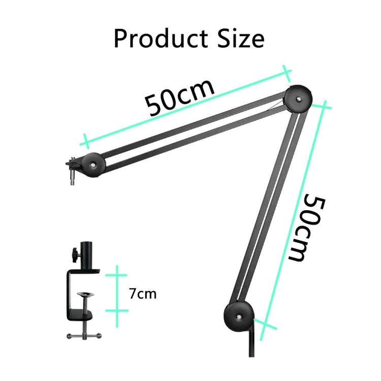 Microphone Desktop Cantilever Stent 360 Degree Rotating Bracket(GAZ-40P W) - Stand by PMC TechLife | Online Shopping South Africa | PMC TechLife | Buy Now Pay Later Mobicred