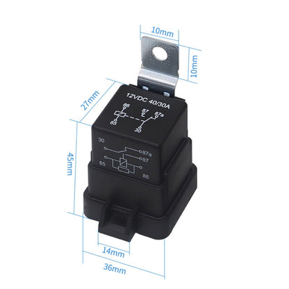 1040 5 Pin Waterproof Integrated Automotive Relay With Bracket, Rated voltage: 24V - Relays by PMC Jewellery | Online Shopping South Africa | PMC Jewellery | Buy Now Pay Later Mobicred