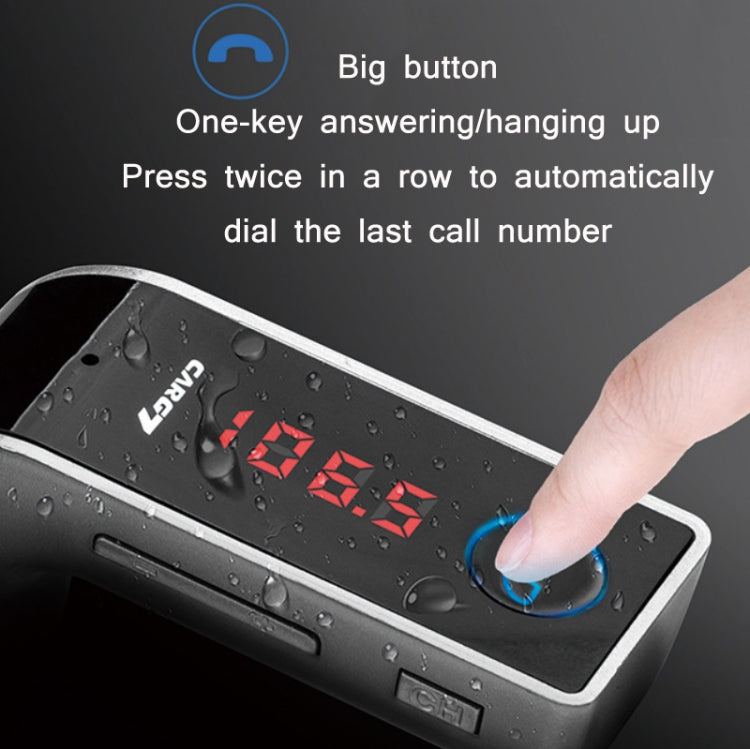 G7 Car Hands-Free Bluetooth FM Player MP3(Black) - Bluetooth Car Kits by PMC TechLife | Online Shopping South Africa | PMC TechLife | Buy Now Pay Later Mobicred
