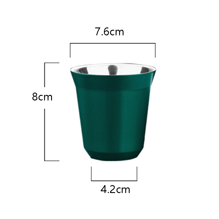 304 Stainless Steel Coffee Capsule Cup Double Insulation Coffee Cup, Style: Large Green - free shipping - PMC TechLife - Order now!