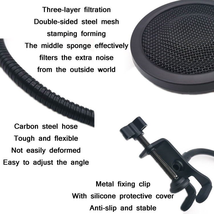 TEYUN PS-3 Microphone Live Recording Noise Reduction Blowout Cover(Black) - free shipping - PMC TechLife - Order now!