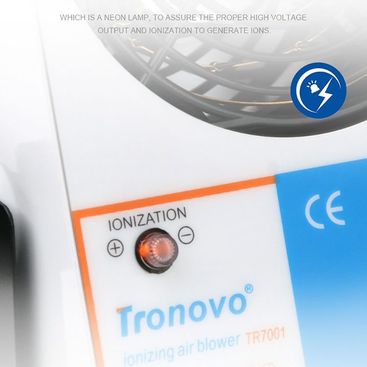 TRONOVO TR7001 Desktop Anti-Static Eliminator Anti-Static Small Ion Fan, EU Plug - Electric Fans by PMC Jewellery | Online Shopping South Africa | PMC Jewellery | Buy Now Pay Later Mobicred