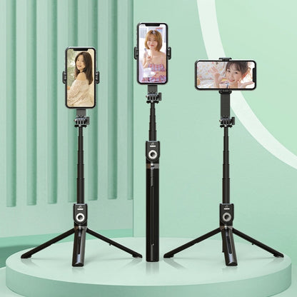 P80 1.33m Integrated Bluetooth Selfie Stick With TIKTOK Remote Control Makeup Mirror - Selfie Sticks by PMC Jewellery | Online Shopping South Africa | PMC Jewellery | Buy Now Pay Later Mobicred