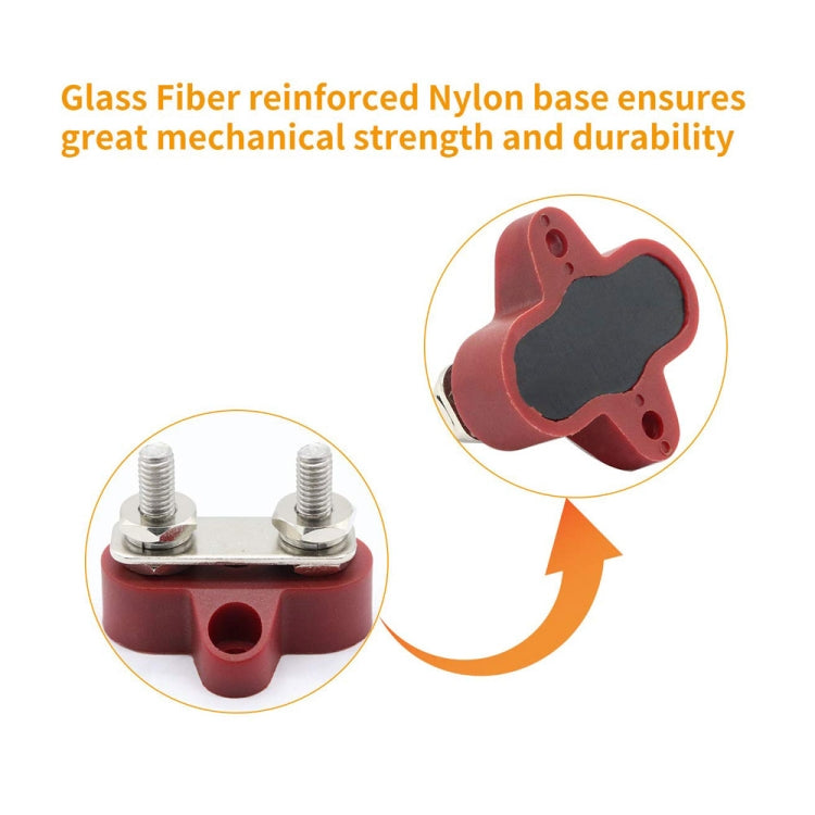Double Terminal Block Spiral Fixed Wire Connector, Color: M6 Red - Booster Cable & Clip by PMC TechLife | Online Shopping South Africa | PMC TechLife | Buy Now Pay Later Mobicred